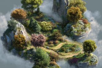 make concept arts and illustration