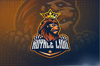 design professional lion mascot logo for esports, gaming and business brand