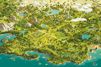 make unique hand drawn map vector illustration