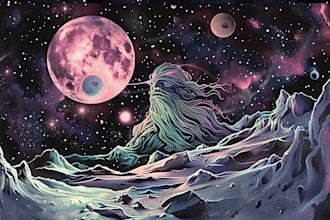 create high quality cosmic illustrations