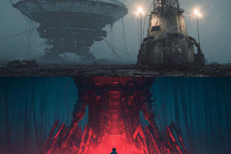 create vintage comic, horror and sci fi art