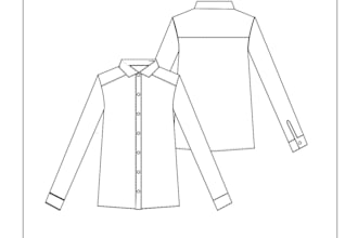create professional fashion flat sketches