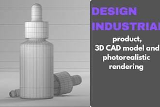 design industrial product, 3d cad model and photorealistic rendering