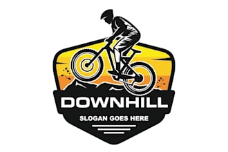 do modern style mountain bike mascot logo design
