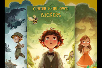 design a beautiful childrens book cover illustration