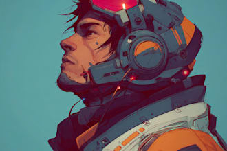 sci fi character illustration or sci fi character