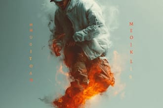 create animated motion graphics cover art, album cover