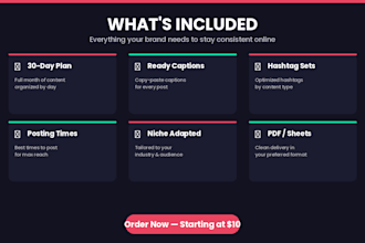 create your monthly content calendar for instagram and tiktok