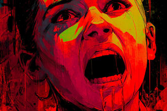 draw bloody horror illustration