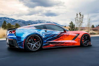 draw car wrap vehicle wrap truck wrap racing car wrap