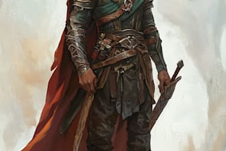 fantasy dnd character illustration