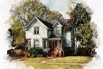 turn your home into watercolor painting