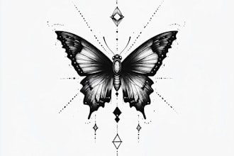 create a minimalist tattoo design