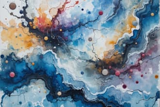 create modern abstract art illustrations