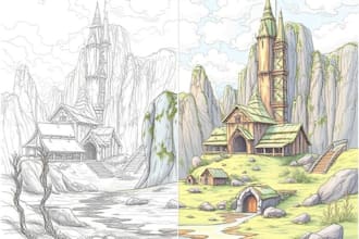 design detailed fantasy landscapes and environments