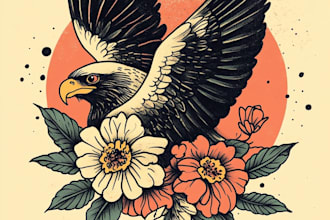 create a traditional or neo traditional tattoo design