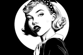 draw a pin up girl and pin up girl