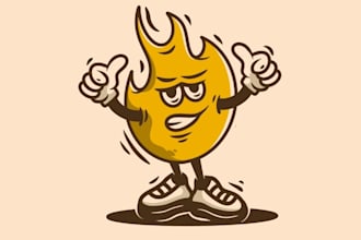 design cute and energetic character mascot logo design service