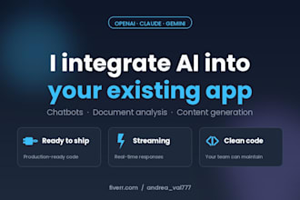 integrate openai or claude API into your app