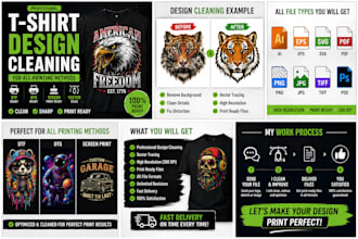 professionally clean and vectorize designs for dtf dtg and screen printing