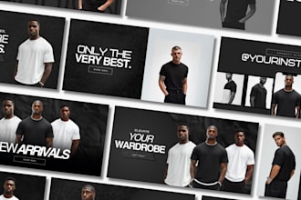 design modern shopify website banners for fashion and clothing homepage banner