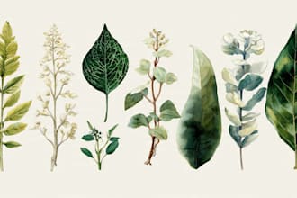create a botanical watercolor illustration