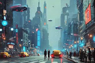 making a cyberpunk scifi futuristic city