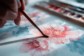 make watercolor illustration and watercolor art