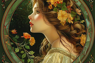 draw anything in art nouveau style