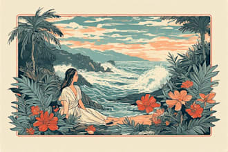 design retro vintage travel poster design for you