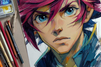 draw anime art and illustration