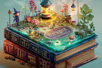 design cartoon book covers and character artwork