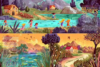illustrate professional childrens book pages