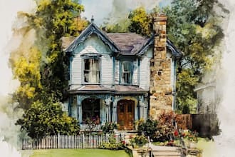 turn your home into watercolor painting