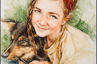 draw your portrait in a watercolor