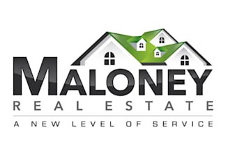 design real estate, roofing, construction logo