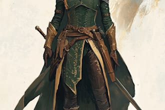 fantasy dnd character illustration