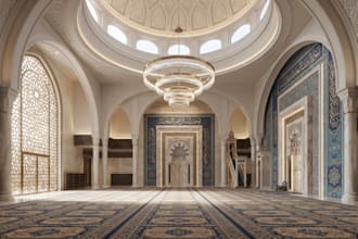 design 3d church interior, 3d mosque, church elevation, church exterior renders
