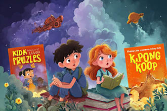 design magical childrens book covers with professional art