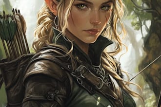 fantasy dnd character illustration