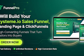 build systeme io sales funnel, systeme io landing page, systeme io clickfunnels