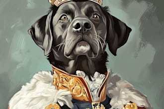 do custom pet portrait, dog portrait, cat portrait