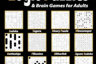 create sudoku, word search, and mazes books for amazon KDP