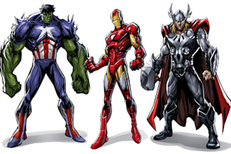 amazing superhero comic cartoon characters