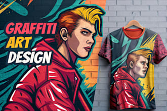 create colorful graffiti illustration and street art design