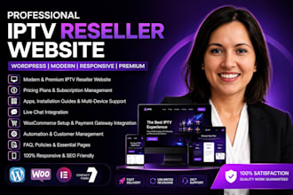 create an iptv website for you with high SEO and secure payment gateway