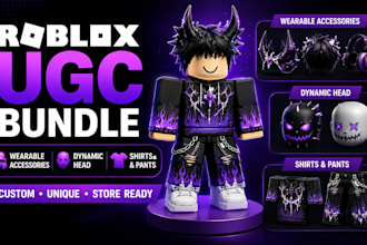 create roblox ugc bundle, dynamic head, shirts and pants