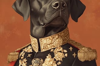 do custom pet portrait, dog portrait, cat portrait
