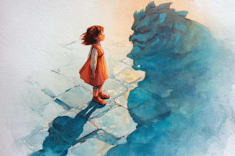 create whimsical watercolor children book illustrations