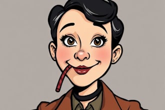 design classic 1930s rubber hose cartoon illustrations
